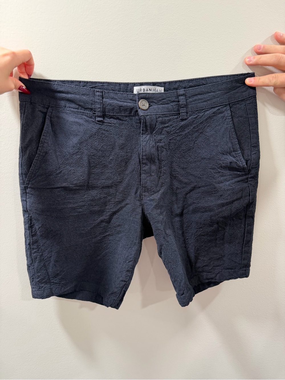 Urban Outfitters Navy Flat-Front Men’s Shorts